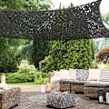 Miniatyrbillede 5 af 5: 3x4m, rektangulær skygge sejl camouflage design sort parasol