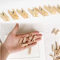 Miniatyrbilde 3 av 5: Tretklyper i tre, 100 stk. Fotopapir klyper utendørs