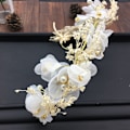 Miniatyrbillede 4 af 5: Bryllupshovedbeklædning, gipsophila, tørrede blomster, skovsmøkke, wed