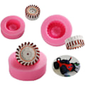 Miniatyrbild 5 av 5: 3D Rund Däck Fondantform - Lastbilshjul Form Silikonform för Su