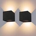 Miniatyrbilde 1 av 5: 2 stk 12W innendørs/utendørs vegglampe IP65 vanntett LED vegglampe