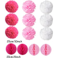 Miniatyrbilde 3 av 5: Papir Pompom Vifte Ball Honeycomb Romdekorasjon Bryllup Bursdag