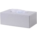 Miniatyrbillede 1 af 3: Servietbeholder i læder Modern Pure White