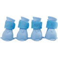 Miniatyrbild 1 av 3: Hundskor Tasskydd Gummi Regnskydd Vattentät Halkfri Husdjur Regnskor för Små Medelstora Kattvalpar 4-pack Blå (M)
