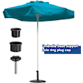 Miniatyrbillede 3 af 5: 6 stk. paraplyfod stand hulring prop og hætte patio U