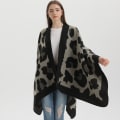 Miniatyrbillede 3 af 5: Blå leopard print street sjal ny hundrede sjal tyk varm hund