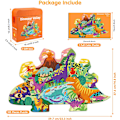 Miniatyrbilde 3 av 5: Dinosaur Jigsaw Puzzle for Kids, 105 Pieces Jigsaw Puzzle with La