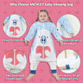 Pikkukuva 4 / 5: Baby Sleeping Bag Sack Long Sleeve with Feet Winter Swaddle Weara