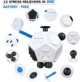 Miniatyrbillede 5 af 5: 12-sidet Fidget Cube Legetøj, Stressaflastningskube med Sensoriske Fingre