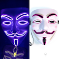 Miniatyrbillede 3 af 5: LED Lys Op Maske V for Vendetta EL Line Maske Lys Op Halloween