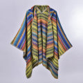Miniatyrbild 5 av 5: janue 1 Dam poncho med huva, stor sjal, dammode etnisk ve