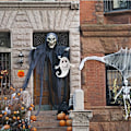Miniatyrbillede 5 af 5: Halloween Lygte Dekoration, Foldet Papir Hængende Græskarlygte