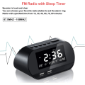 Miniatyrbillede 4 af 5: Clockradio med FM-radio, digitalt vækkeur, indendørs temperatur