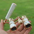Miniatyrbillede 2 af 4: 3x25 Kikkert Metal Opera Kikkert Belagt Linser Hvid Teleskop