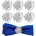Miniatyrbild 1 av 5: Set med 6 Silver Rhinestone Servettringar, Pretty and Elegant Spark