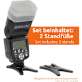 Miniatyrbillede 2 af 5: 2X Flash-beslag med indbygget universal 1/4 tommer stativ til hot sh