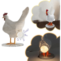 Miniatyrbillede 2 af 5: Realistisk harpiks kylling æg lampe, lysende påskeæg lampe, 3D LE
