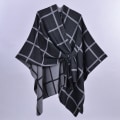 Pikkukuva 1 / 5: noir femmes mode double côté fourche châle simple plaid double us