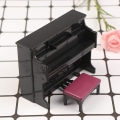 Miniatyrbilde 5 av 5: Miniatyrmodell av piano med stol i skala 1/12 for dukkehus
