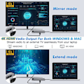 Miniatyrbilde 3 av 5: 8 i 1 USB HUB Type-C Splitter 4K HDMI PD Ladestasjon USB 3.0