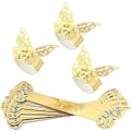 Miniatyrbillede 1 af 5: (Guld) 30 skinnende reflekterende sommerfuglepapir hule servietringe til
