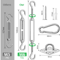 Miniatyrbillede 2 af 5: Solsejl Hardware Kit - 304 Rustfrit Stål Solsejl Monteringssæt