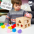 Miniatyrbillede 3 af 5: Form Sortering Cube | Sikker Form Sorter | Perfekte trælegetøj til