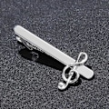 Miniatyrbild 3 av 3: 1 st Business Tie Bar Herr Slipsklämma Creative Silver Clips Mode H