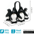 Miniatyrbilde 5 av 5: 3 i 1 egg holder for matlaging, oppbevaring og servering, pingvinform