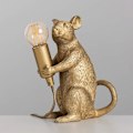 Miniatyrbilde 2 av 5: Moderne metallisk gullmalt rottedesign bordlampe dyremus l