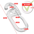 Miniatyrbilde 5 av 5: 120 x Gardinkroker med 4 mm hull, egnet for gardinringer