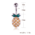 Miniatyrbilde 5 av 5: 14G Kirurgisk Stål Ananas Navel Rings Belly Button Rings Belly