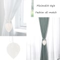 Miniatyrbilde 3 av 5: Set med 2 håndvevde gardinholdere, gardinholdere tau blad C