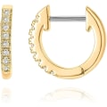 Miniatyrbillede 1 af 4: Forgyldte Cubic Zirconia Cuff Øreringe Huggie Stud, 2 sæt