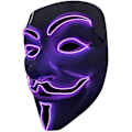 Miniatyrbillede 1 af 5: LED Lys Op Maske V for Vendetta EL Line Maske Lys Op Halloween