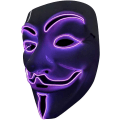 Pikkukuva 1 / 5: LED-valo naamio V for Vendetta EL Line Mask Light Up Halloween