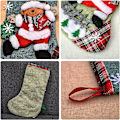 Miniatyrbild 3 av 5: Julstrumpor 4-pack 12,2'' Stora julstrumpor Dekor