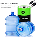 Miniatyrbild 2 av 3: Vattenflaskpump 5 Gallon Vattenflaskedispenser med USB-laddning Automatisk pump för utomhus eller kök (Svart)