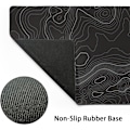 Miniatyrbillede 3 af 5: Toographic Contour Black Gaming Mouse Pad XL Geografiske Kortlinjer