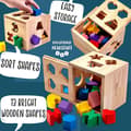 Miniatyrbillede 2 af 5: Form Sortering Cube | Sikker Form Sorter | Perfekte trælegetøj til