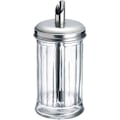 Miniatyrbilde 1 av 5: Sukkerdispenser i glass, rustfritt stål, sølv