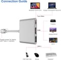 Pikkukuva 5 / 5: 4K USB C - HDMI -sovitin, 3-in-1 Type C -muunnin MacBo -laitteille