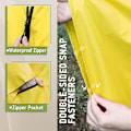 Pikkukuva 3 / 4: 1 x Aikuisen vedenpitävä poncho vetoketjullisella hupulla, normaali koko ja