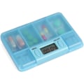 Miniatyrbillede 1 af 5: Multi-Alarm Timer Bærbar Pill Box 4 Grid LCD Digital Pill Organ