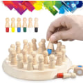 Miniatyrbilde 1 av 5: Trestykke Memory Match Stick Sjakkspill, Hirger Farge Memory Sjakk,