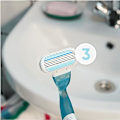 Miniatyrbilde 3 av 3: 1 bladholder, 4 blader, glatte barberblader for kvinner, glatte a