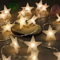 Miniatyrbillede 1 af 3: LED frostede stjernelyskæder, batteridrevet, bruges til fester, haver, jul, halloween, bryllupper, lysdekorationer osv., 2M 20 lys