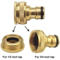 Miniatyrbilde 3 av 5: Universal baderomskran til hageslange adapter, 1/2 tommer og 3/4 tommer