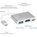 Miniatyrbillede 4 af 5: 4K USB C til HDMI-adapter, 3 i 1 Type C-konverterkabel til MacBo