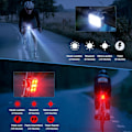 Miniatyrbillede 3 af 5: Cykellygte, cykelfor- og baglygter, IP65 vandtæt USB-opladning